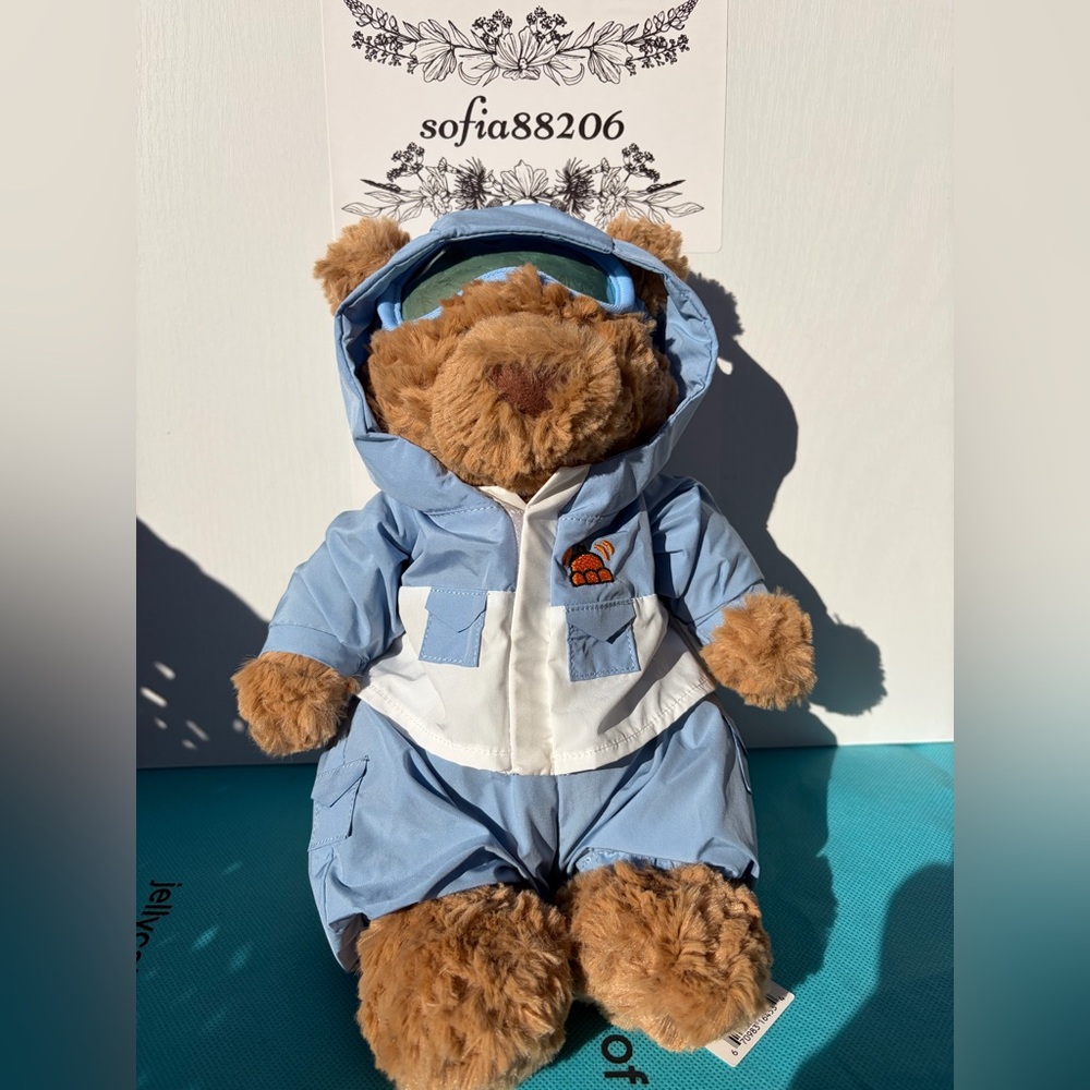 Jellycat Authentic Bartholomew Bear Snow Suit Christmas With Bag NWT US Seller